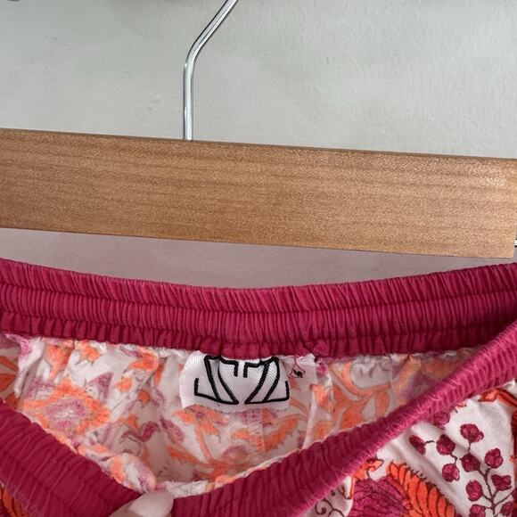 Vintage Pink Neon Floral Pajama Matching Set Medium T7023 - Picture 3 of 4